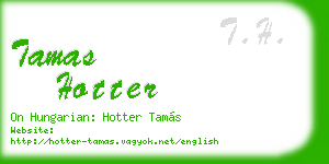 tamas hotter business card
